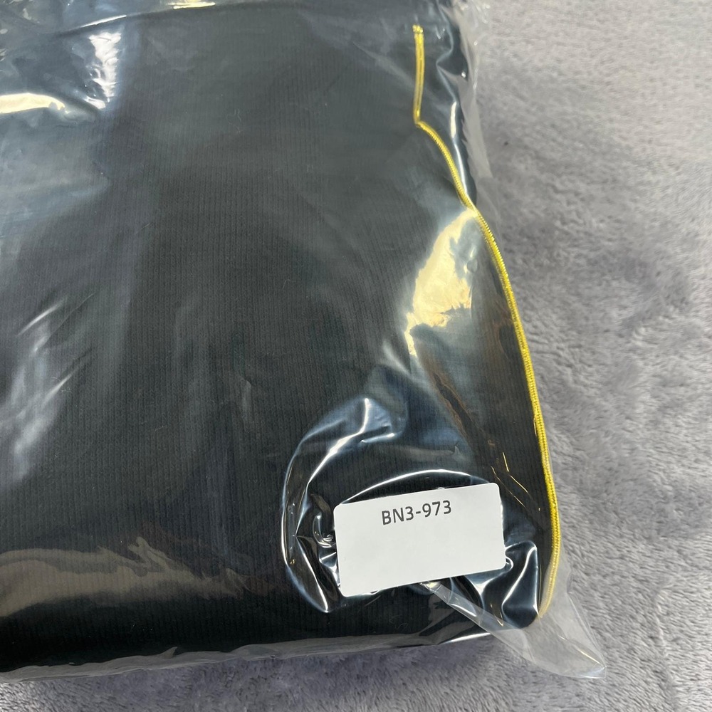 Y2K Lauren Active Ralph Lauren Yoga Pants Womens M Black Excellent Yellow Piping - Picture 9 of 9